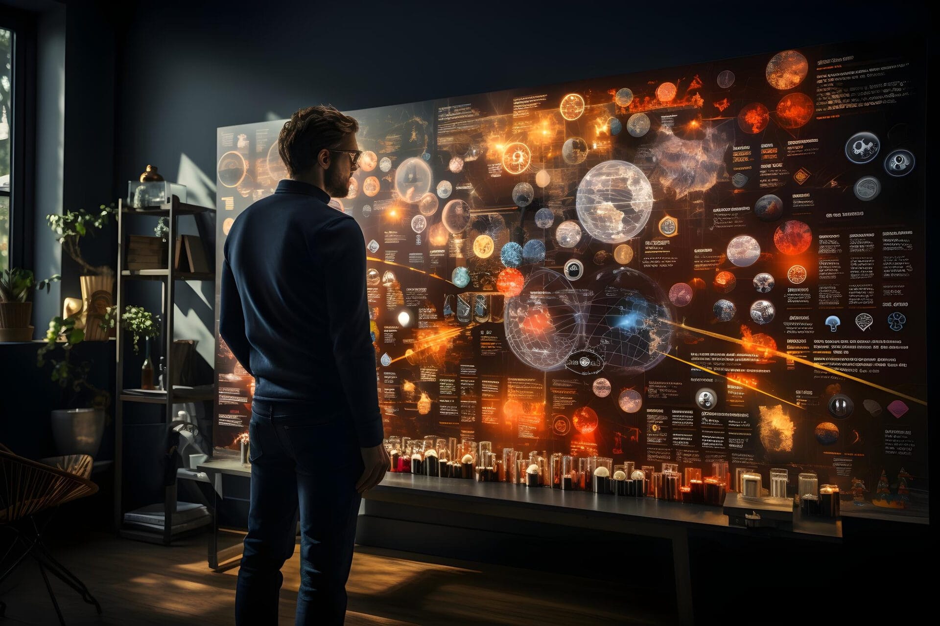 Choosing the Perfect Name for Your PFP Project: 'Astrodrift' vs. 'Asteroid Drifters' – Exploring Creative Possibilities. Person standing in front of a vast array of endless options, symbolizing choice and potential.